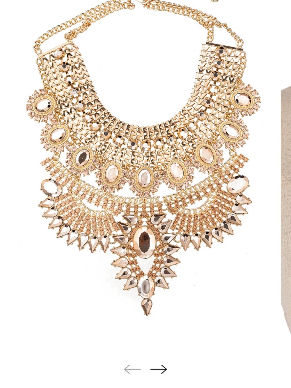 Jania Metallic Gold Necklace